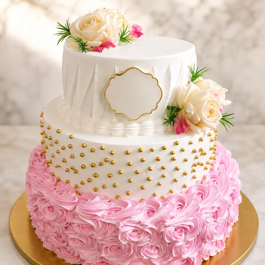 Floral custom cake